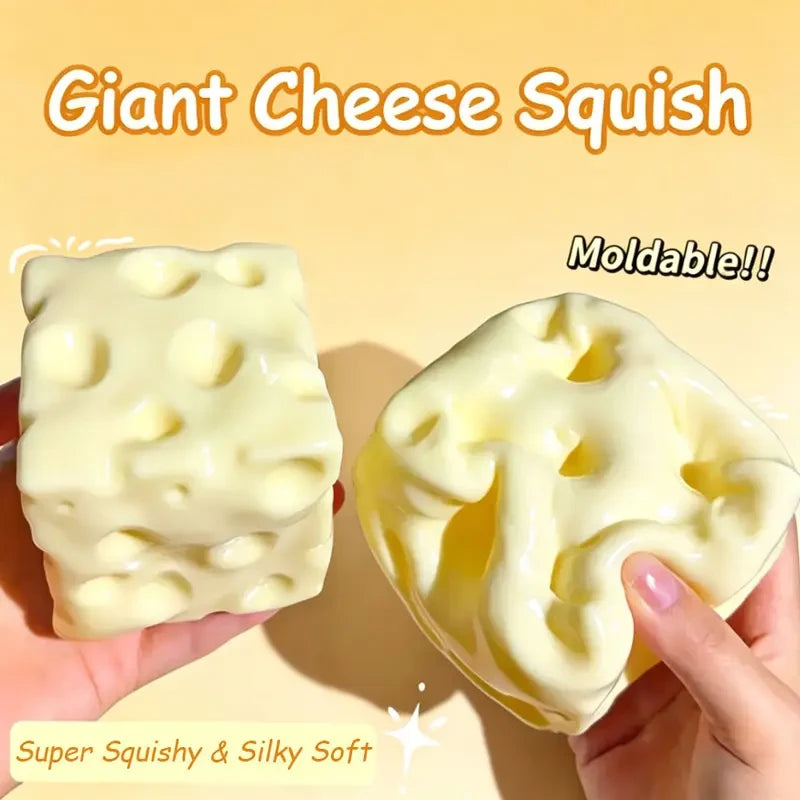 Squishy Cheese Block Fidget Toy