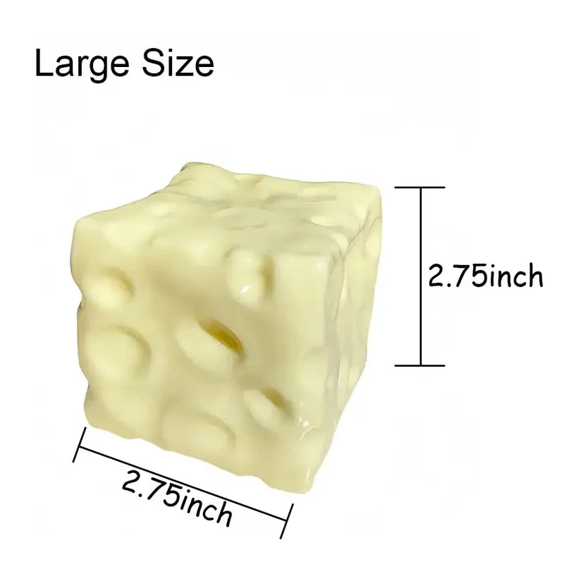 Squishy Cheese Block Fidget Toy